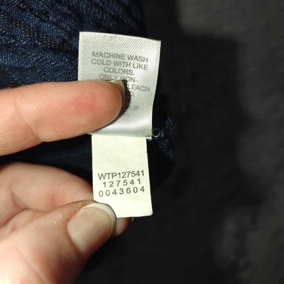 Pure Jill Women S Blue Versatile Modest Minimalist Edgy Slouchy LongSleeve Shirt - Picture 4 of 6